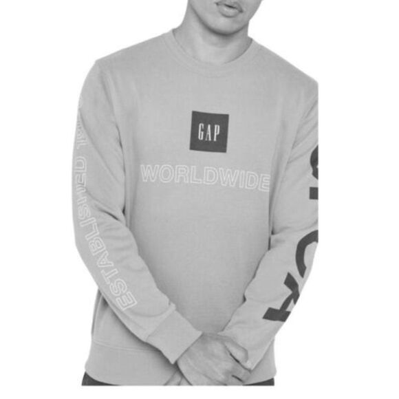 Gap Sweatshirt Mens M Yellow Logo San Francisco California Bright Spring Pastel - Picture 10 of 10